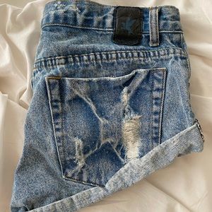 ONE TEASPOON DENIM MINI SHORTS